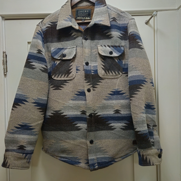 Jachs Blue and Tan Aztec Jacket - Picture 1 of 5